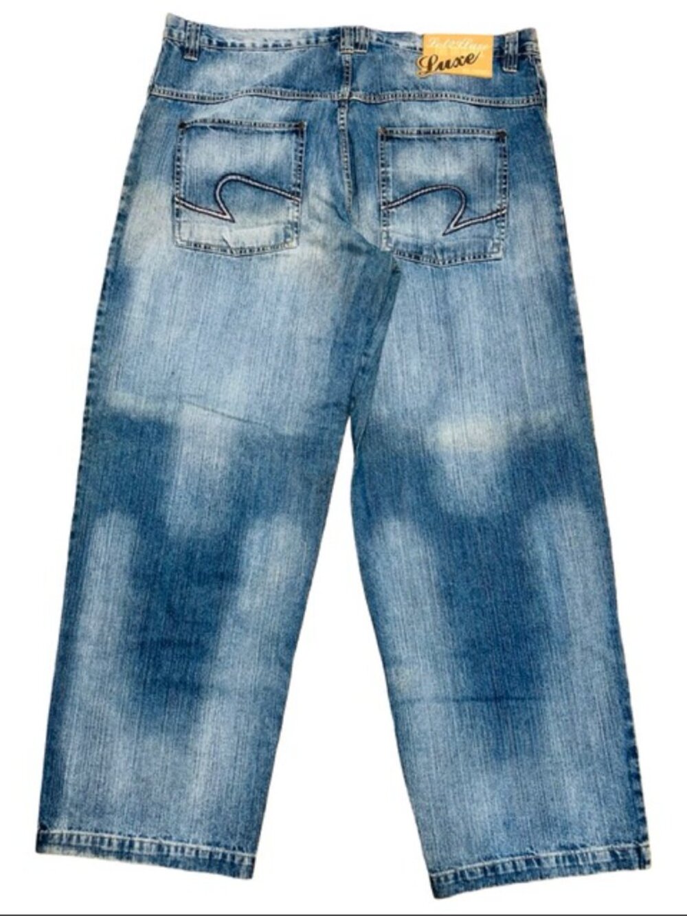 Y2K Streetwear Jean LOT 29 LUXE Looney Tunes Time Wiley Blue Denim 42 X33(86 - Picture 8 of 16